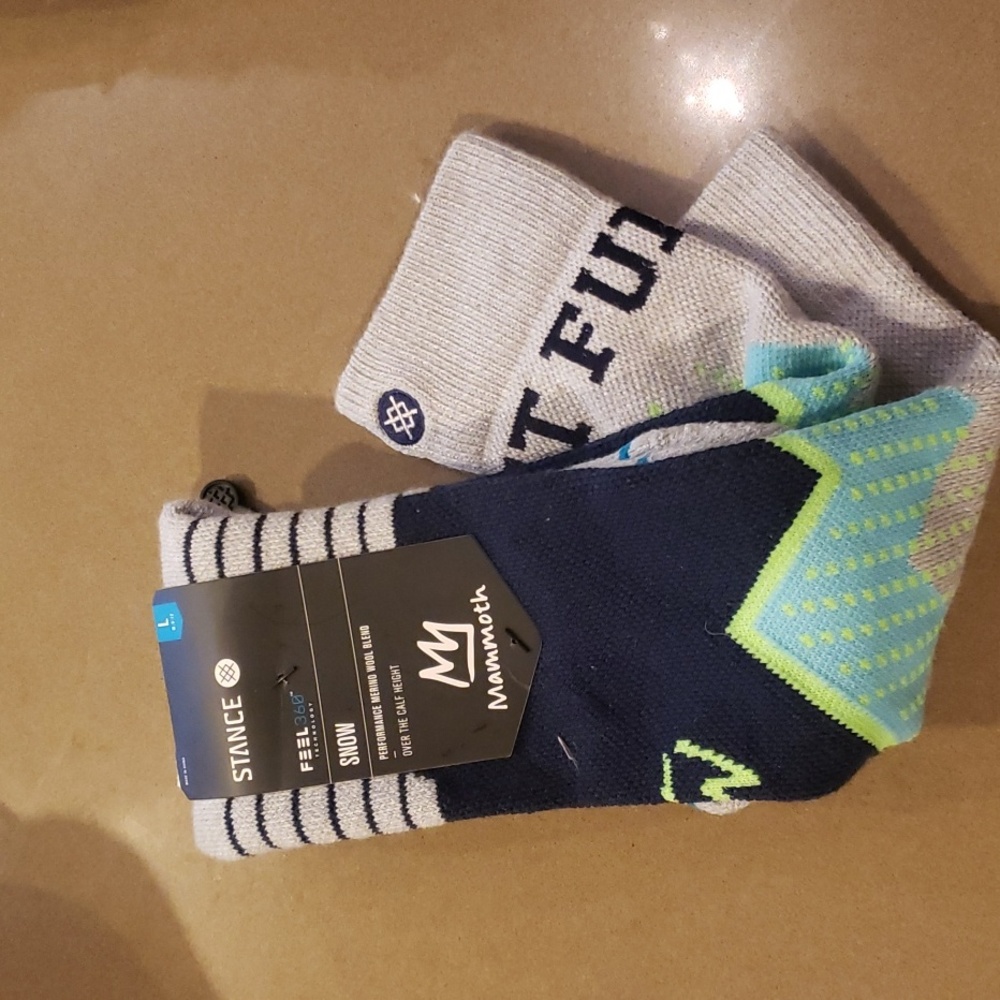 NWT Mammoth Stance Performance Socks L